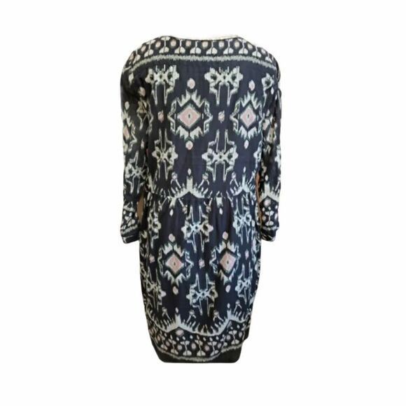 World Market Ikat Print Boho Tunic Black Shirt Dress Women’s Small 4 - Picture 5 of 5